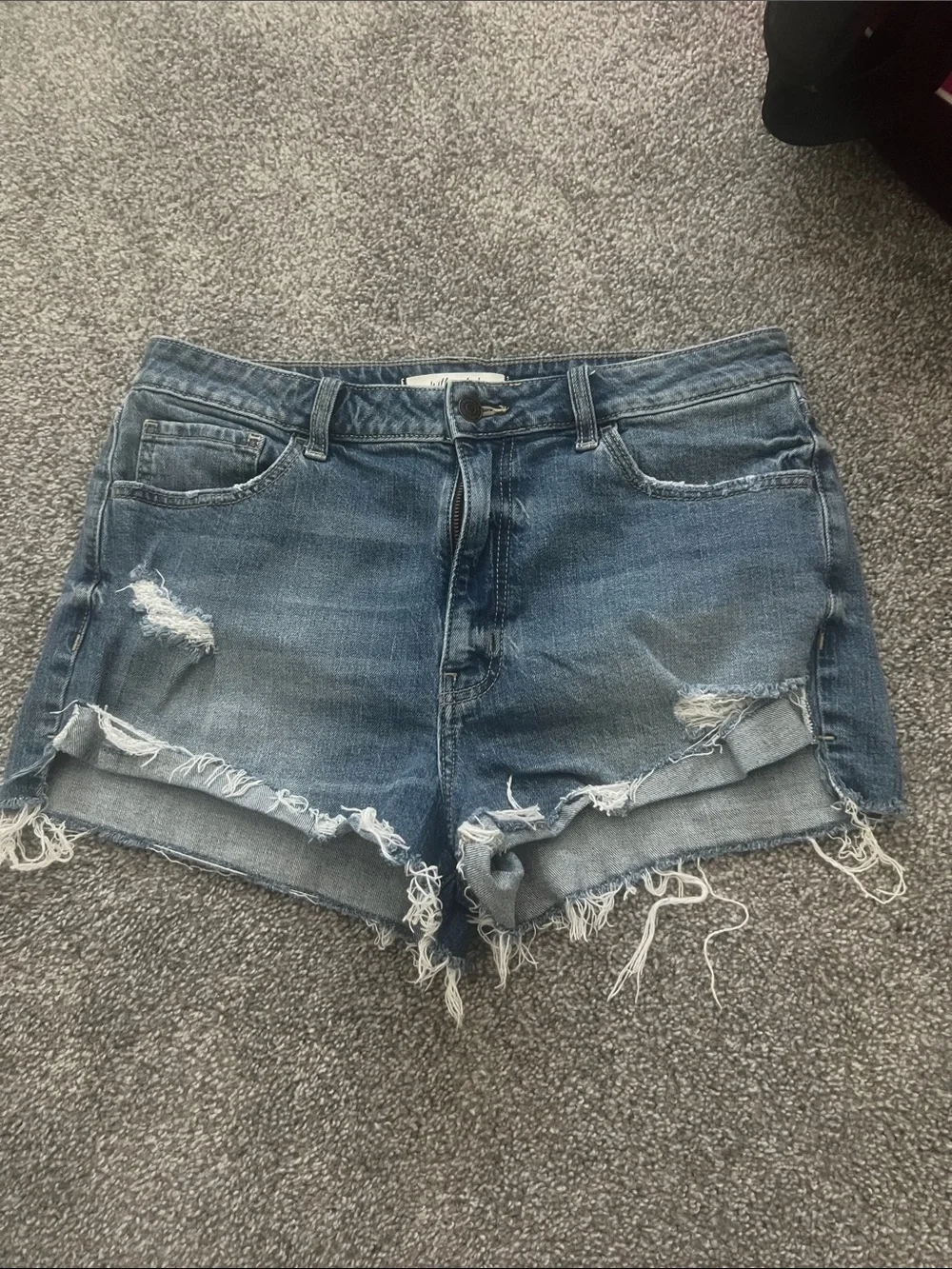 Distressed Denim Shorts